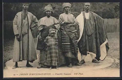 AK Jardin d`Acclimatation, Famille Soussou, afrikanische Volkstypen