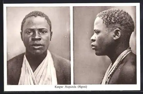 AK Ostafrika, Benediktiner-Mission, Kaspar Mapunda Mgoni, afrikanische Volkstypen