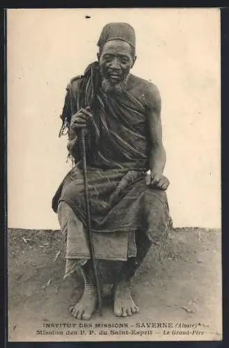 AK Saverne /Alsace, Institut des Missions, Mission des P. P. du Saint-Esprit, Le Grnd-Père, afrikanische Volkstypen