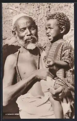 AK Sudan, A Sudanese Father, afrikanische Volkstypen