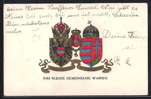 AK Das kleine gemeinsame Wappen von Österreich, Rotes Kreuz
