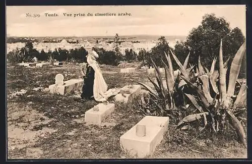 AK Tunis, Vue prise du cimetière arabe