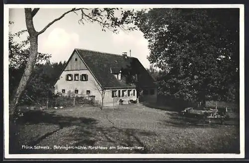 Foto-AK Gössweinstein / Fränkische Schweiz, Behringersmühle, Forsthaus Schweigelberg