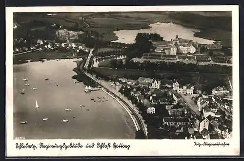 Foto-AK Schleswig, Regierungsgebäude und Schloss Gottorf