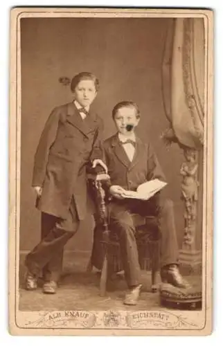 Fotografie Alb. Knauf, Eichstätt, Karl und Josef Gruber im Jahr 1885