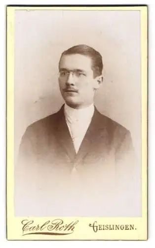 Fotografie Carl Roth, Geislingen, Herr Bauer im Jahr 1898