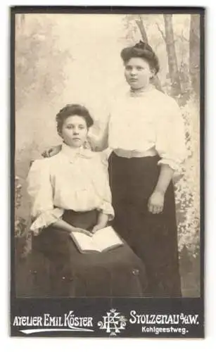 Fotografie Emil Köster, Stolzenau a. d. W., Kohlgeestweg, Porträt zweier Frauen