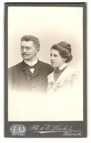 Fotografie Ph. & E. Link, Zürich, Marktgasse, Annel mit ihrem Ehemann