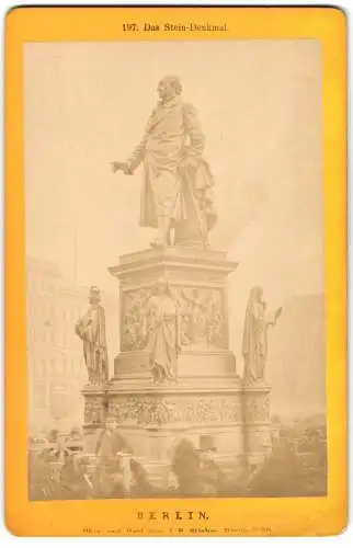 Fotografie J. F. Stiehm, Berlin, Ansicht Berlin, das Karl Freiherr vom Stein Denkmal