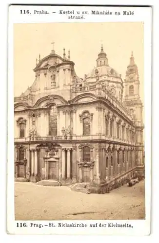 Fotografie F. Fridrich, Prag, Ansicht Prag, Kostel u sv. Mikulase na Male strane, Niclaskirche auf der Kleinseite