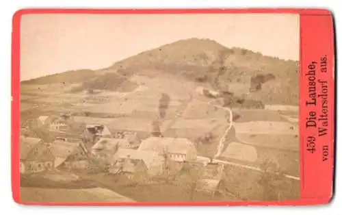 Fotografie R. Halm, Zittau, Ansicht Waltersdorf, Blick nach der Lausche mit Wohnhäusern