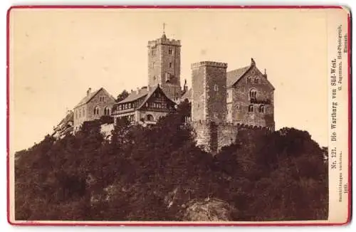 Fotografie G. Jagemann, Eisenach, Ansicht Eisenach, die Wartburg von Süd-West aus gesehen