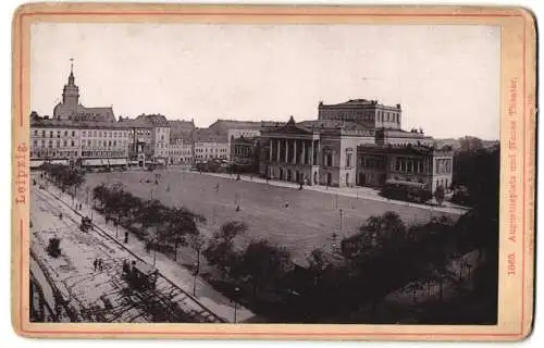 Fotografie Römmler & Jonas, Dresden, Ansicht Leipzig, Blick zum Augustusplatz mit dem neuen Theater