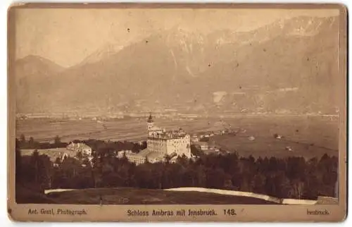 Fotografie Ant. Gratl, Innsbruck, Ansicht Innsbruck, Blick nach dem Schloss Ambras mit Umgebung