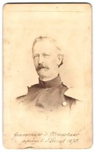 Fotografie Portrait Ernst von Craushaar, Generalmajor der 1. Infanterie Brigade in Uniform