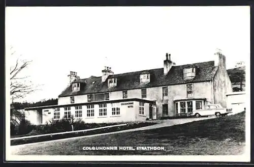 AK Strathdon, Colquhonnie Hotel with Car in the Driveway