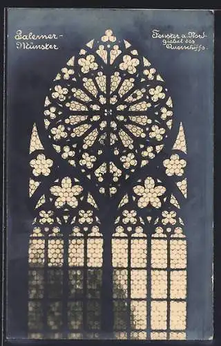 AK Salem / Baden, Münsterfenser a. Nordgiebel des Querschnitts