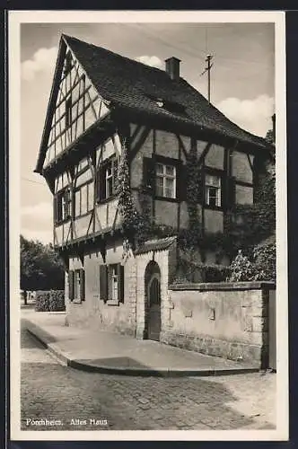 AK Forchheim / Bayern, Partie an altem Haus