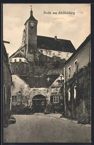 AK Nabburg, Blick hinauf zur Burg