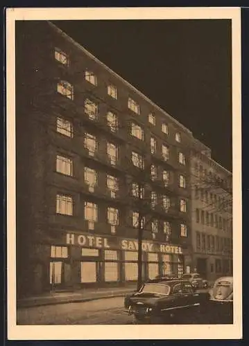 AK Berlin-Charlottenburg, Eingangsbereich vom Hotel Savoy, Fasanenstrasse 9