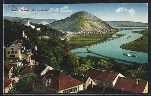AK Donaustauf, Blick auf Walhalla