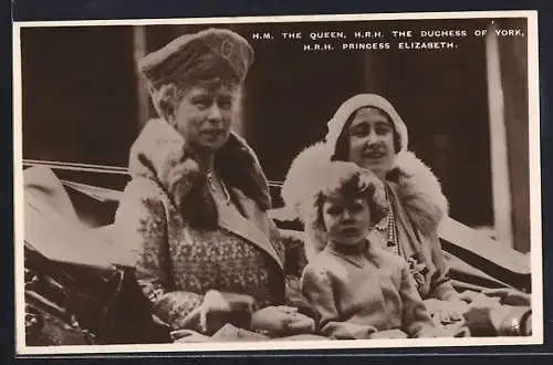 AK The Queen, The Duchess of York, Princess Elizabeth