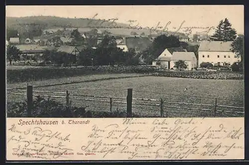 AK Spechtshausen b. Tharandt, Blick in den Ort