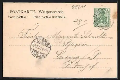 AK Spechtshausen b. Tharandt, Blick in den Ort