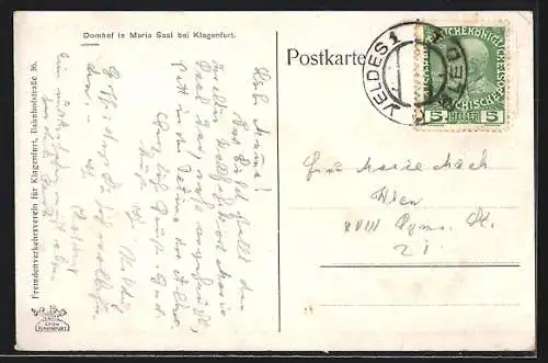 Künstler-AK Edward Theodore Compton: Maria Saal, Leute im Domhof