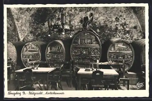 AK Königsberg /Pr., Blutgericht, Marterkammer, Restaurant