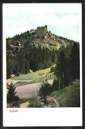 AK Kynast im Riesengebirge, Blick auf die Burgruine