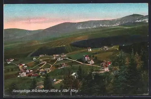 AK Brückenberg /Riesengebirge, Blick v. Hotel Wang