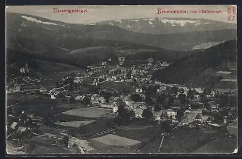 AK Krummhübel /Riesengebirge, Ortsansicht vom Pfaffenberge