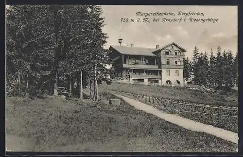 AK Arnsdorf i. Riesengebirge, Margarethenheim, Bergfrieden