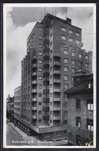 AK Kattowitz, Ansicht vom Hochhaus