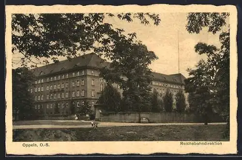 AK Oppeln /O.-S., Gebäude der Reichsbahnkdirektion