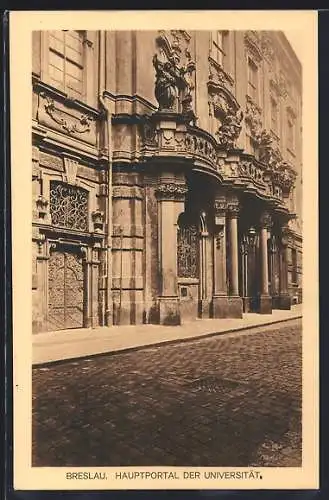AK Breslau, Hauptportal der Universität