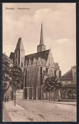 AK Breslau, Partie an der Kreuzkirche