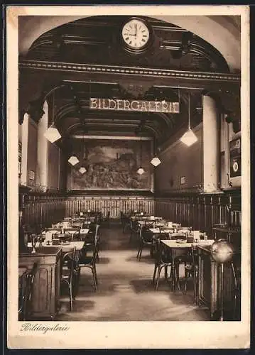 AK Breslau, Bildergalerie, Conrad Kissling Bierstuben, Innenansicht