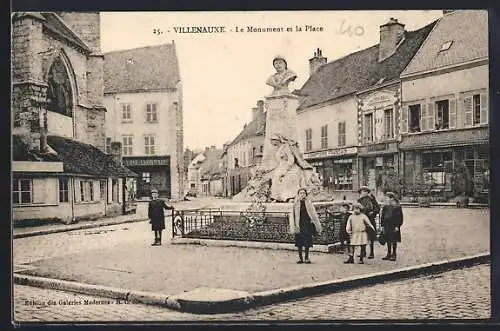 AK Villenauxe, Le Monument et la Place