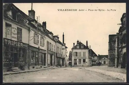 AK Villenauxe, Place de l`Église, La Poste