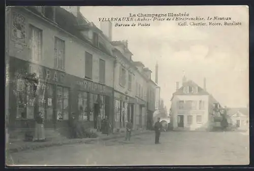 AK Villenauxe, Place de l`Émancipation et Bureau de Poste