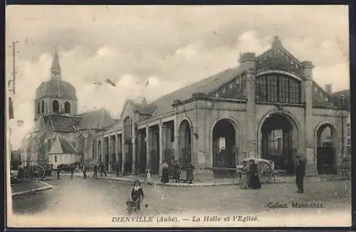 AK Dienville, La Halle et l`Église