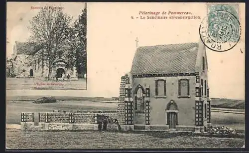 AK Pommereau, Le Sanctuaire en construction lors du pèlerinage