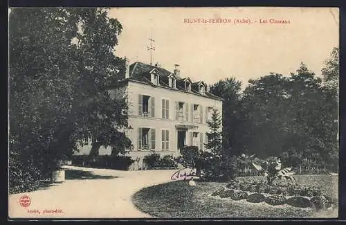 AK Rigny-le-Ferron, Les Closeaux et le jardin fleuri devant la maison