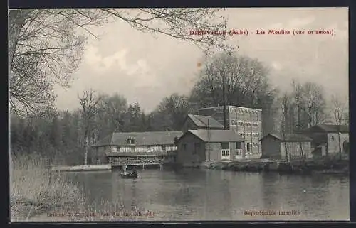 AK Dienville, Les Moulins, vue en amont