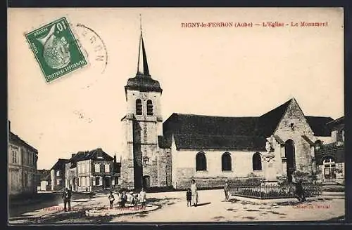 AK Rigny-le-Ferron, L`Église, Le Monument