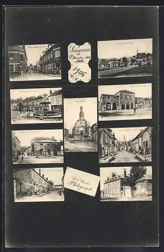 AK Saint Abards-en-Othe, Souvenir de 1906 avec vues multiples de la ville