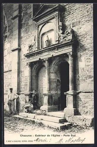 AK Chaource, Extérieur de l`Église, Porte Sud