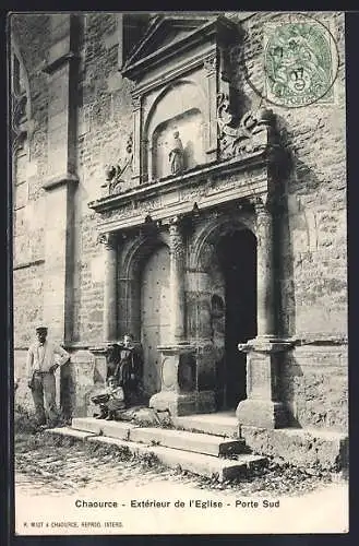 AK Chaource, Extérieur de l`Église, Porte Sud